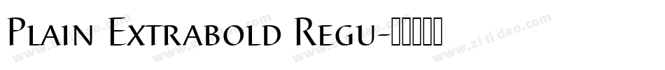 Plain Extrabold Regu字体转换